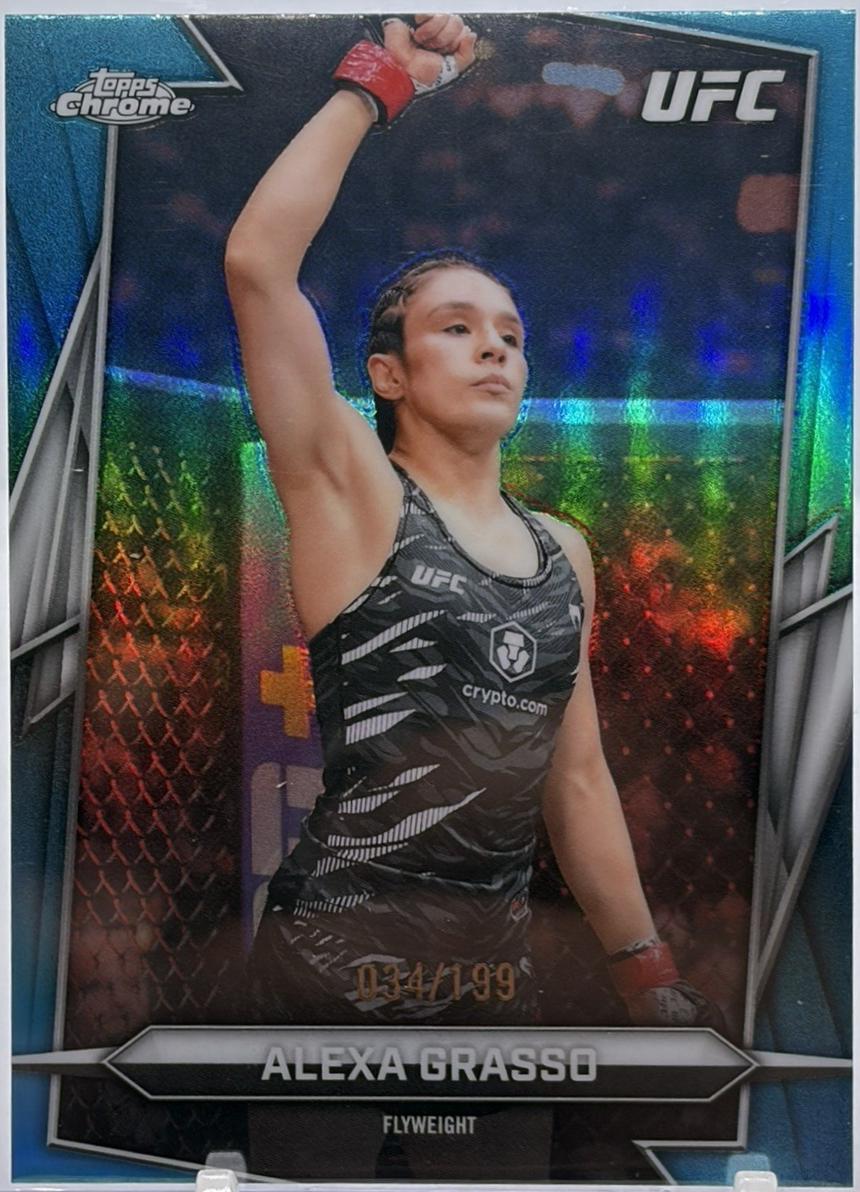 Alexa Grasso 2026 Topps Chrome UFC Base #170 Aqua Refractor