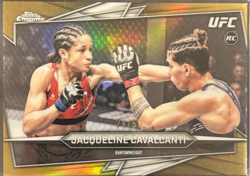Jacqueline Cavalcanti 2026 Topps Chrome UFC Base #37 Gold Refractor