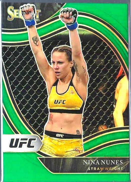 Nina Nunes 2021 Panini Select UFC Octagonside #202 Green