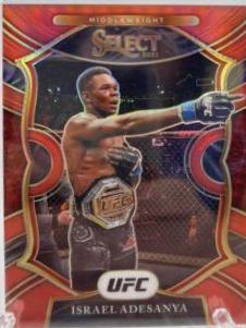 Israel Adesanya 2021 Panini Select UFC Concourse #64 Red