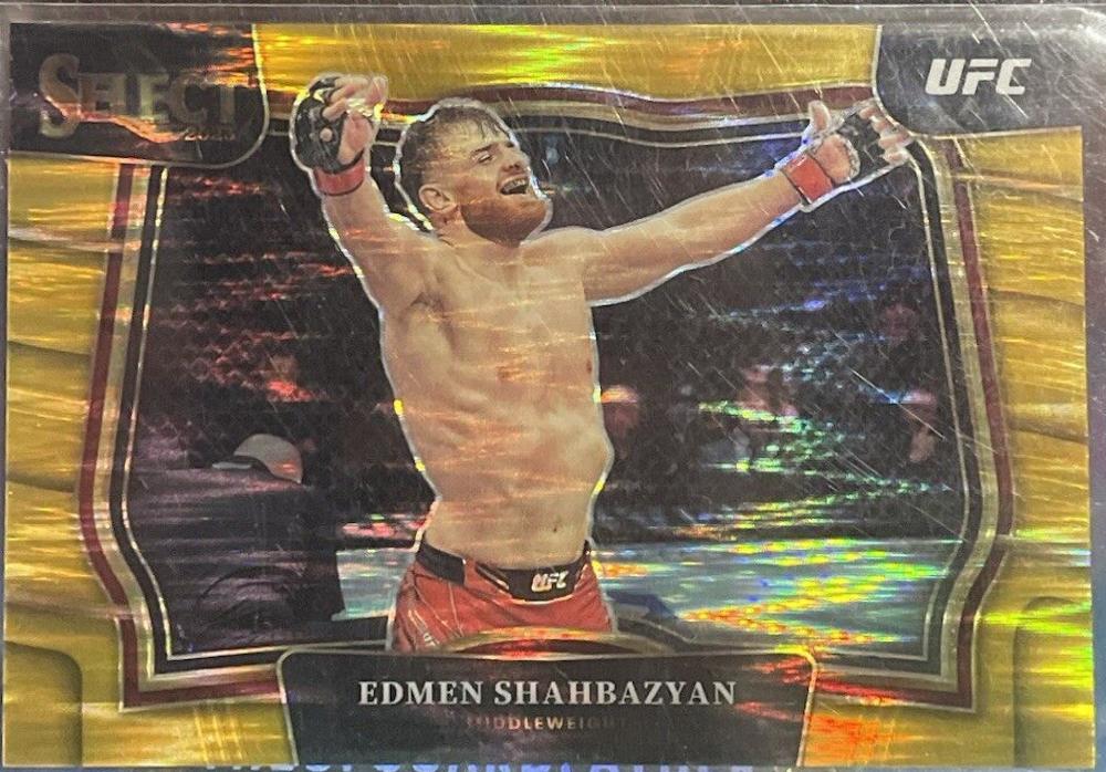 Edmen Shahbazyan 2023 Panini Select UFC Octagonside #248 Gold Flash
