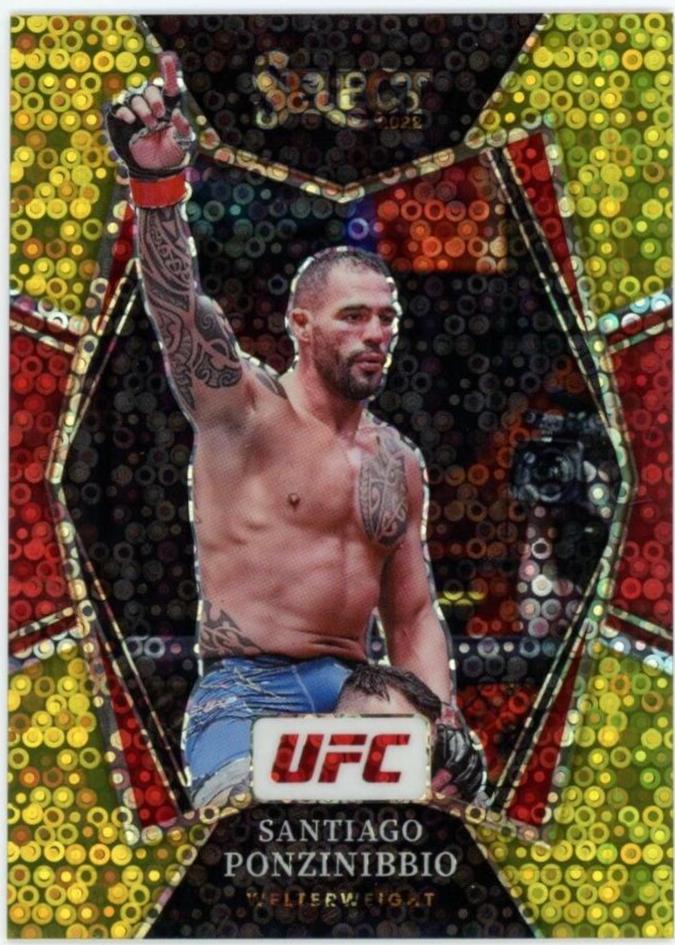 Santiago Ponzinibbio 2022 Panini Select UFC Premier Level #104 Gold Disco