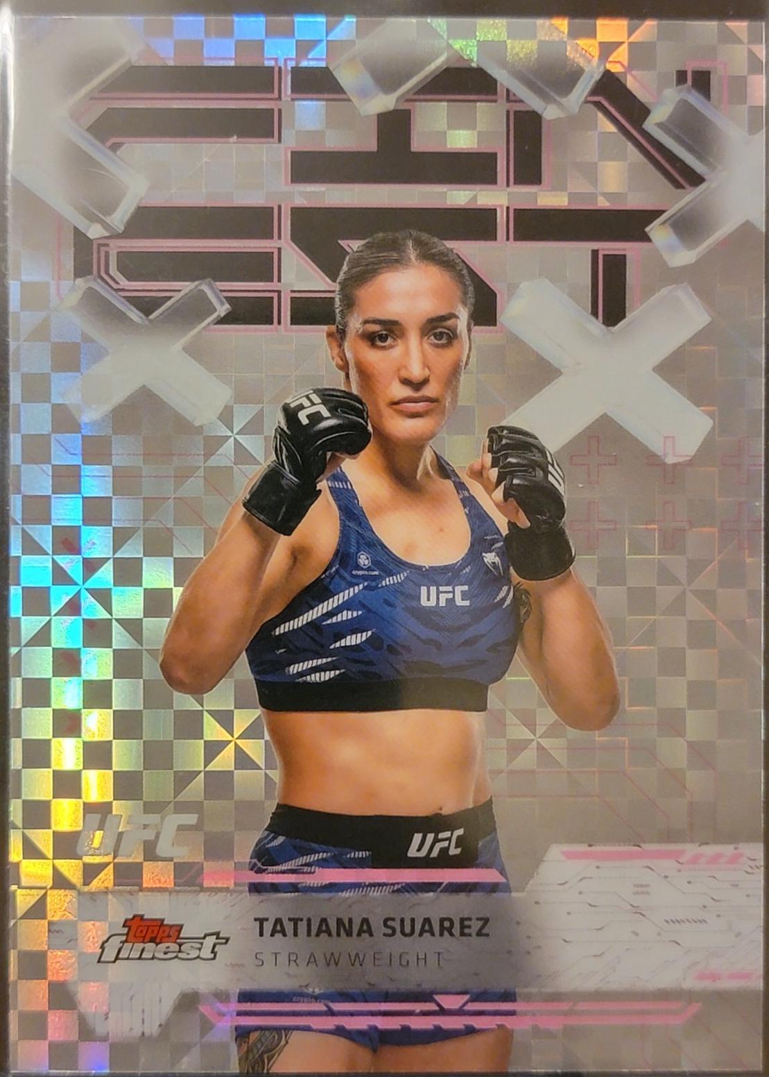 Tatiana Suarez 2025 Topps Finest UFC Base Common #16 Checkerboard Refractor