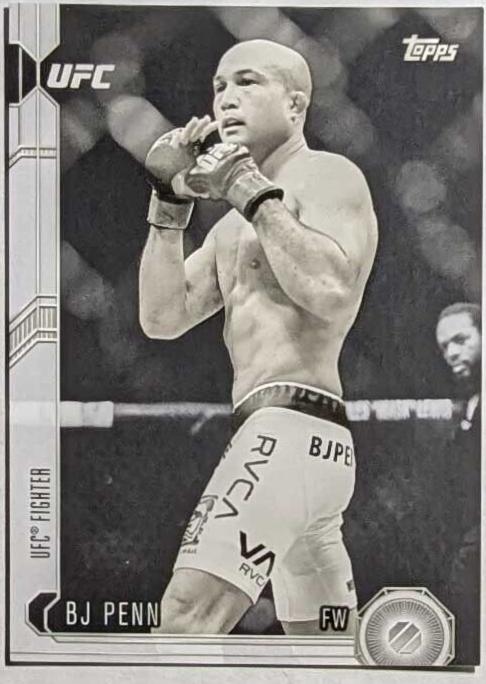 BJ Penn 2015 Topps UFC Chronicles Base #11 Black and White