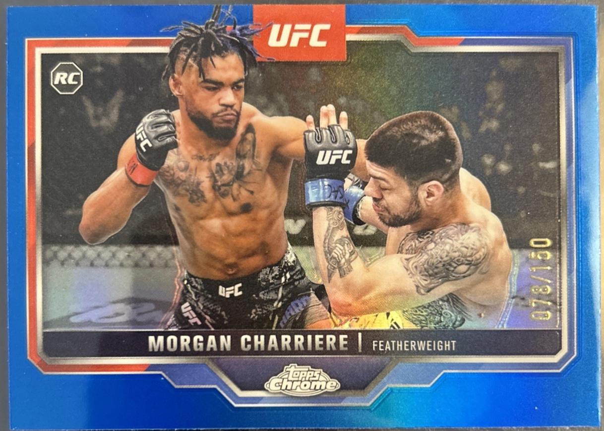 Morgan Charriere 2025 Topps Chrome UFC Base #37 Blue Refractor