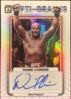 Daniel Cormier 2023 Panini Donruss Optic UFC Opti-Graphs #38 Green Autograph