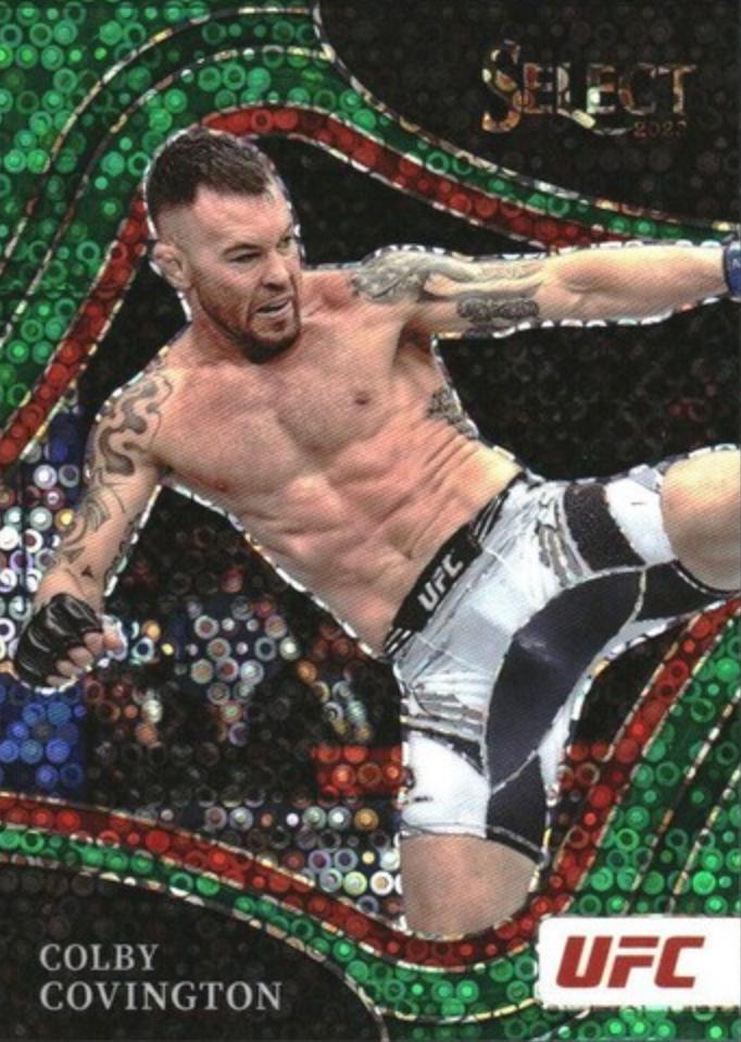 Colby Covington 2022 Panini Select UFC Octagonside #227 Green Disco