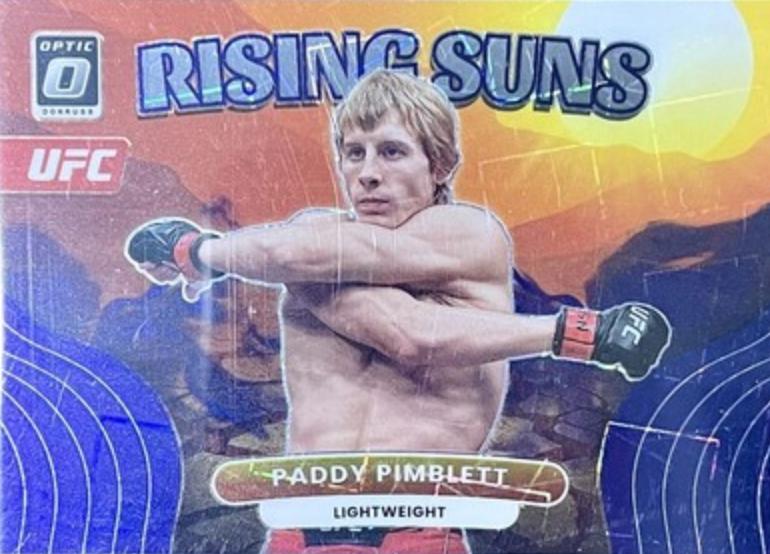 Paddy Pimblett 2023 Panini Donruss Optic UFC Rising Suns #6 Purple Velocity