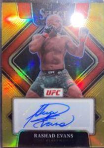 Rashad Evans 2022 Panini Select UFC Signatures #43 Gold