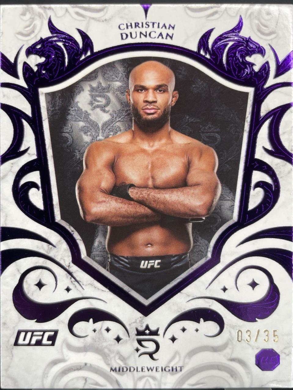 Christian Duncan 2025 Topps Royalty UFC Base #55 Purple