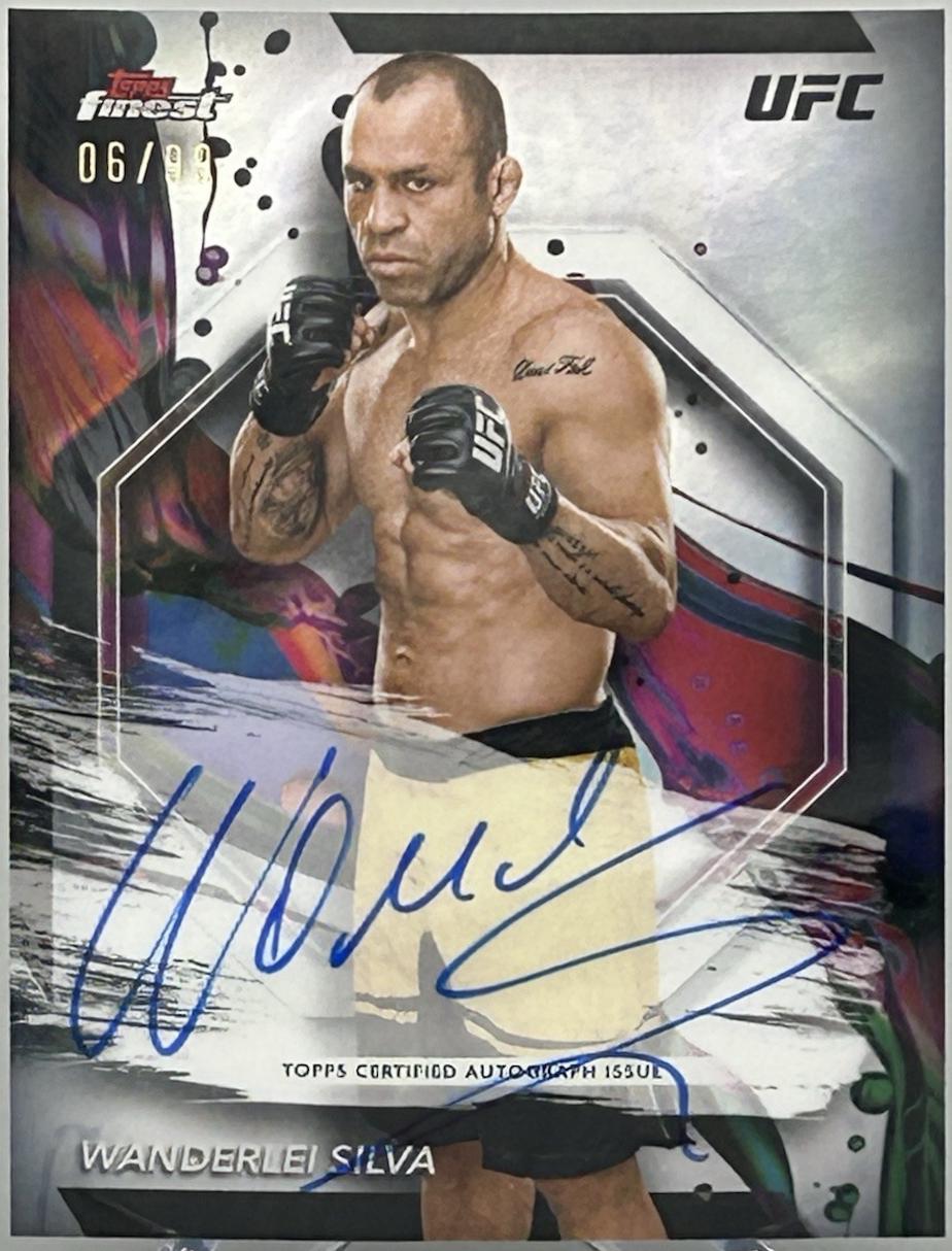 Wanderlei Silva 2024 Topps Finest UFC Finest Autographs #FA-WIS Refractor