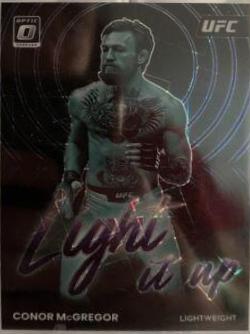 Conor McGregor 2023 Panini Donruss Optic UFC Light It Up #13 Purple Velocity