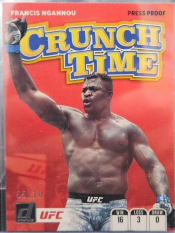 Francis Ngannou 2022 Panini Donruss UFC Crunch Time #12 Press Proof Gold