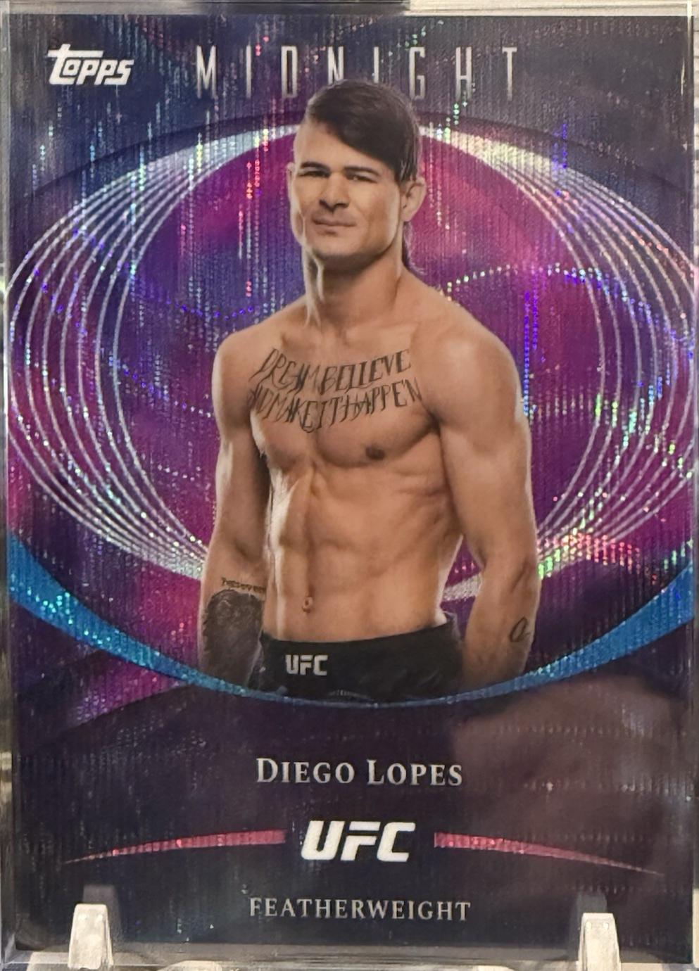 Diego Lopes 2026 Topps Midnight UFC Base #40 Moon Beam