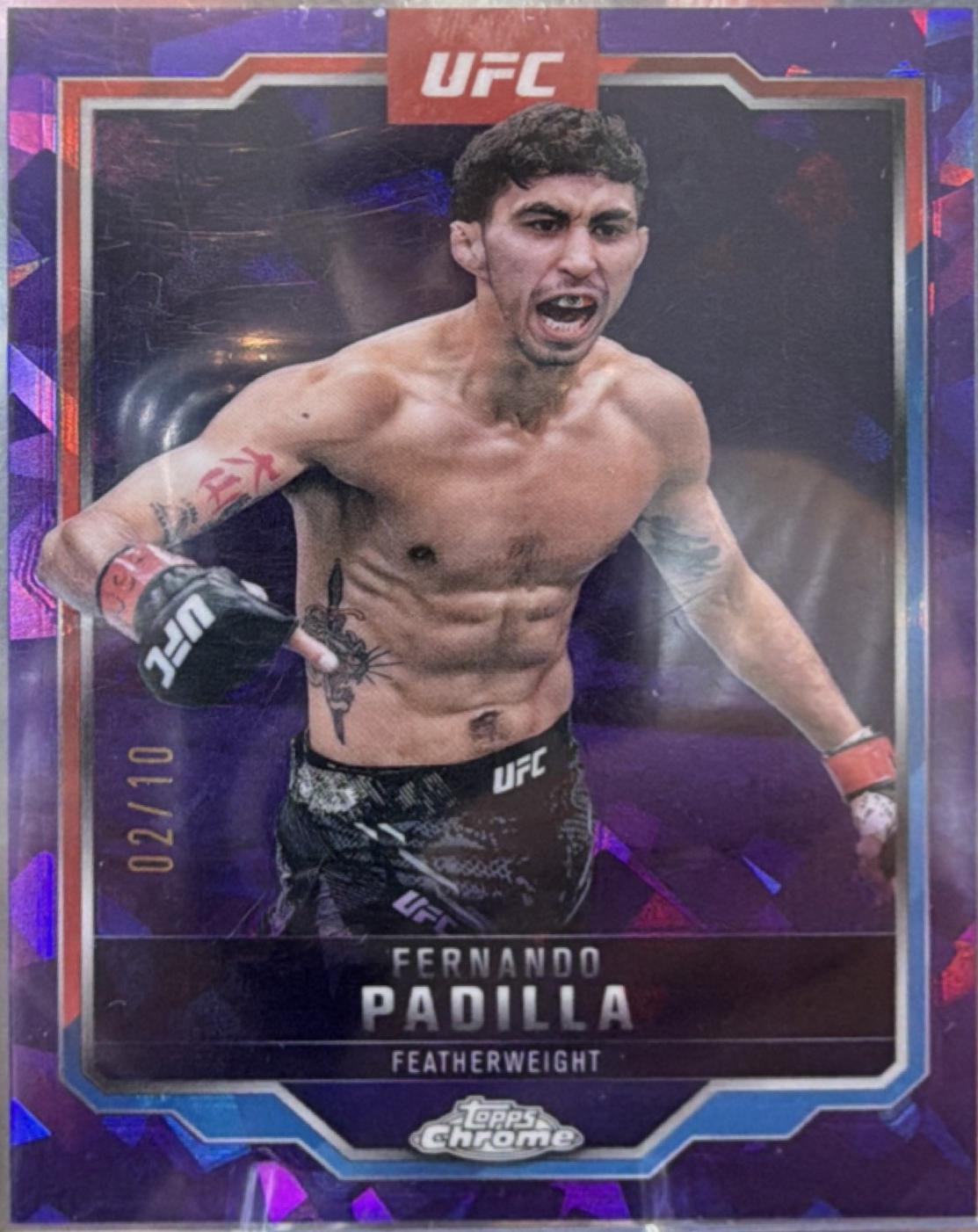 Fernando Padilla 2025 Topps Chrome Sapphire UFC Base Sapphire #47 Orange Sapphire