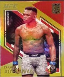 Israel Adesanya 2021 Panini Chronicles UFC Base Elite #151 Gold