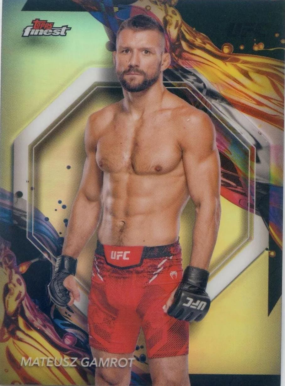 Mateusz Gamrot 2024 Topps Finest UFC Base Uncommon #106 Refractor