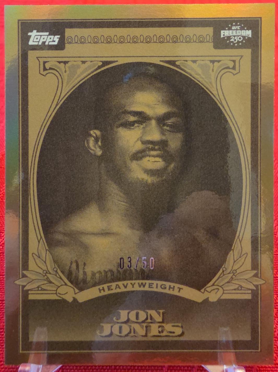 Jon Jones 2026 Topps UFC Freedom 250 UFC Dollar #UD-29 Gold