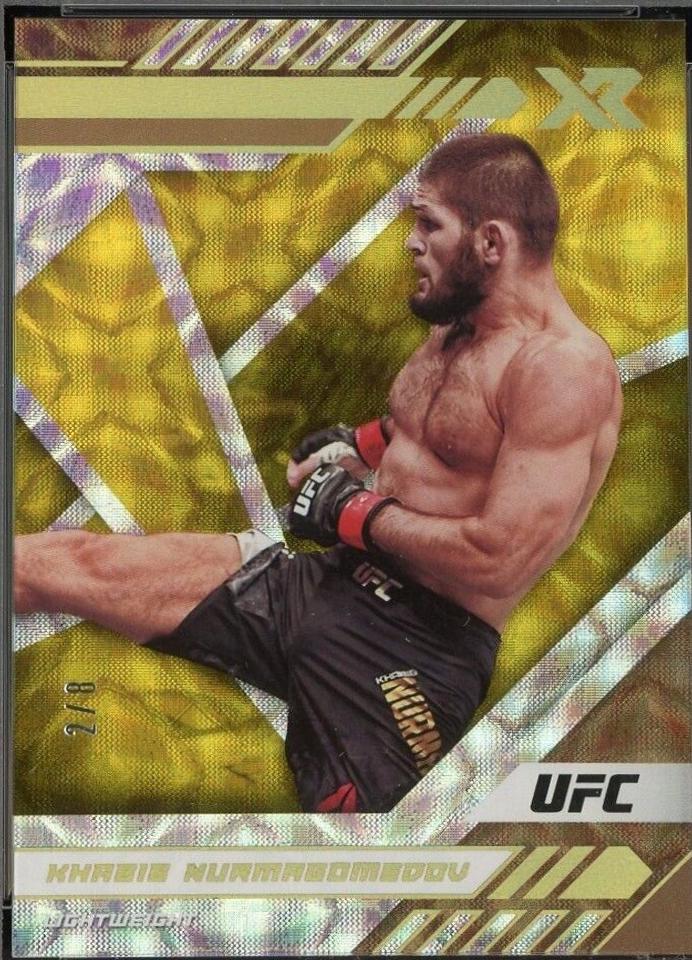 Khabib Nurmagomedov 2021 Panini Chronicles UFC Base Contenders Season Ticket #2 Asia Gold
