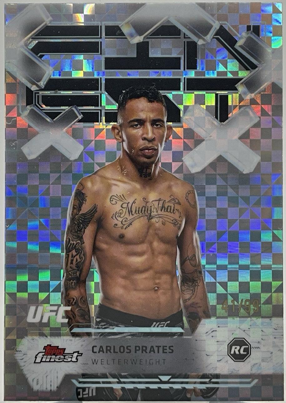 Carlos Prates 2025 Topps Finest UFC Base Rare #226 Checkerboard Refractor