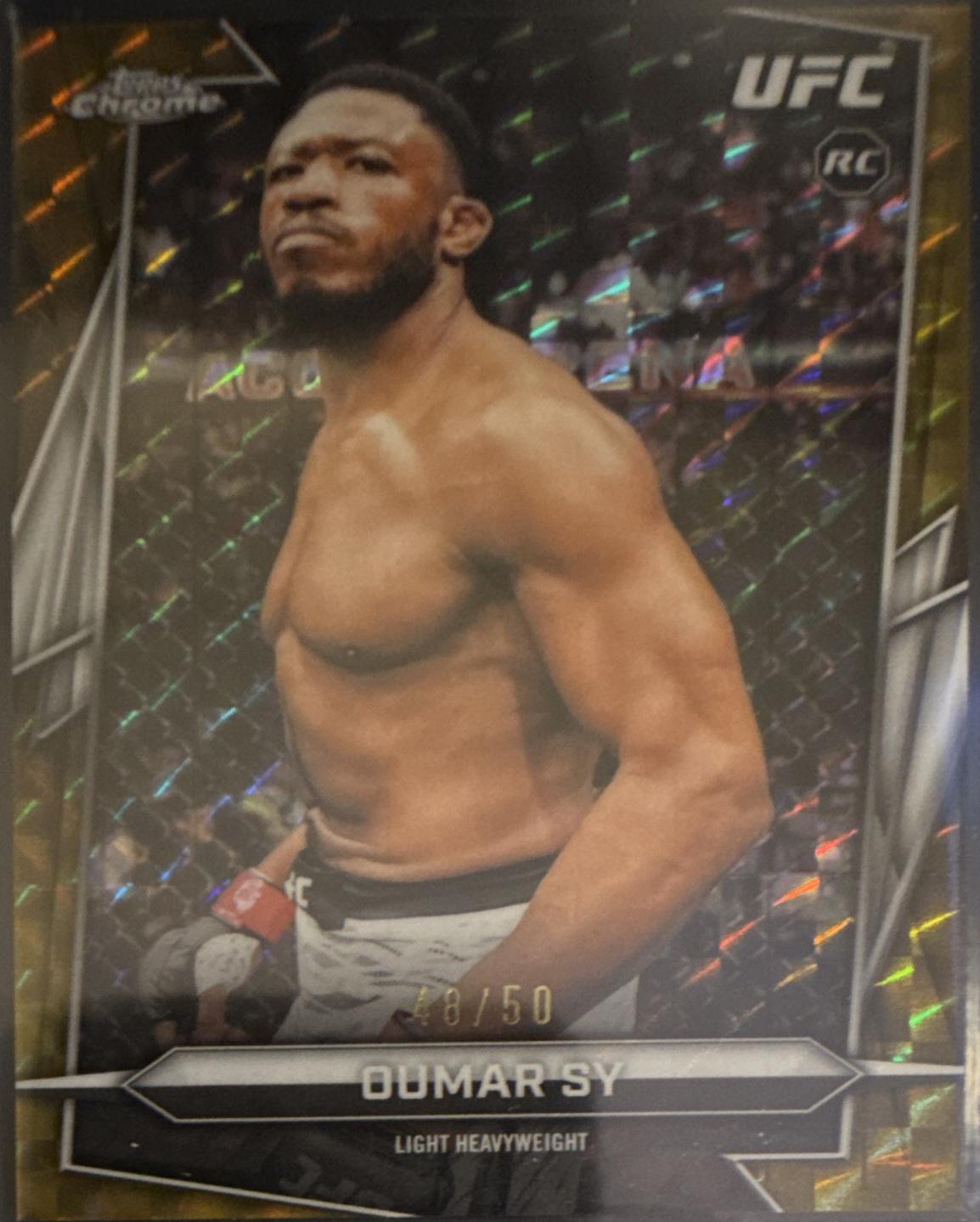Oumar Sy 2026 Topps Chrome UFC Base #97 Gold Refractor