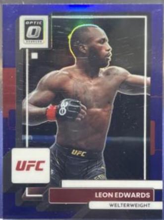 Leon Edwards 2023 Panini Donruss Optic UFC Base #3 Purple Velocity