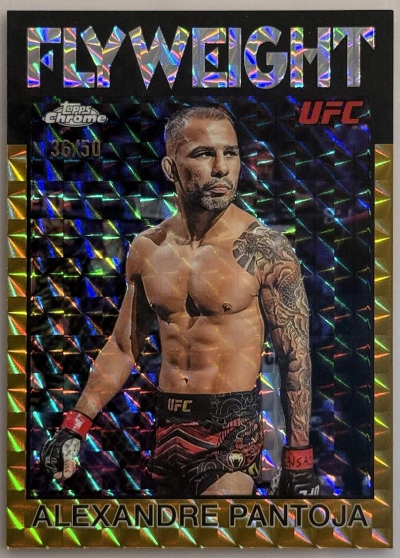 Alexandre Pantoja 2026 Topps Chrome UFC 1986 Topps #86-3 Gold Geometric Refractor