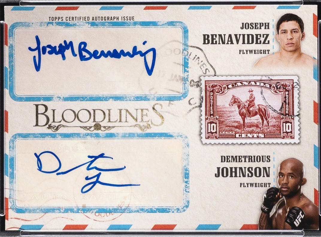 Joseph Benavidez / Demetrious Johnson 2013 Topps UFC Bloodlines International Airmail Dual Autographs #IADA-BJ