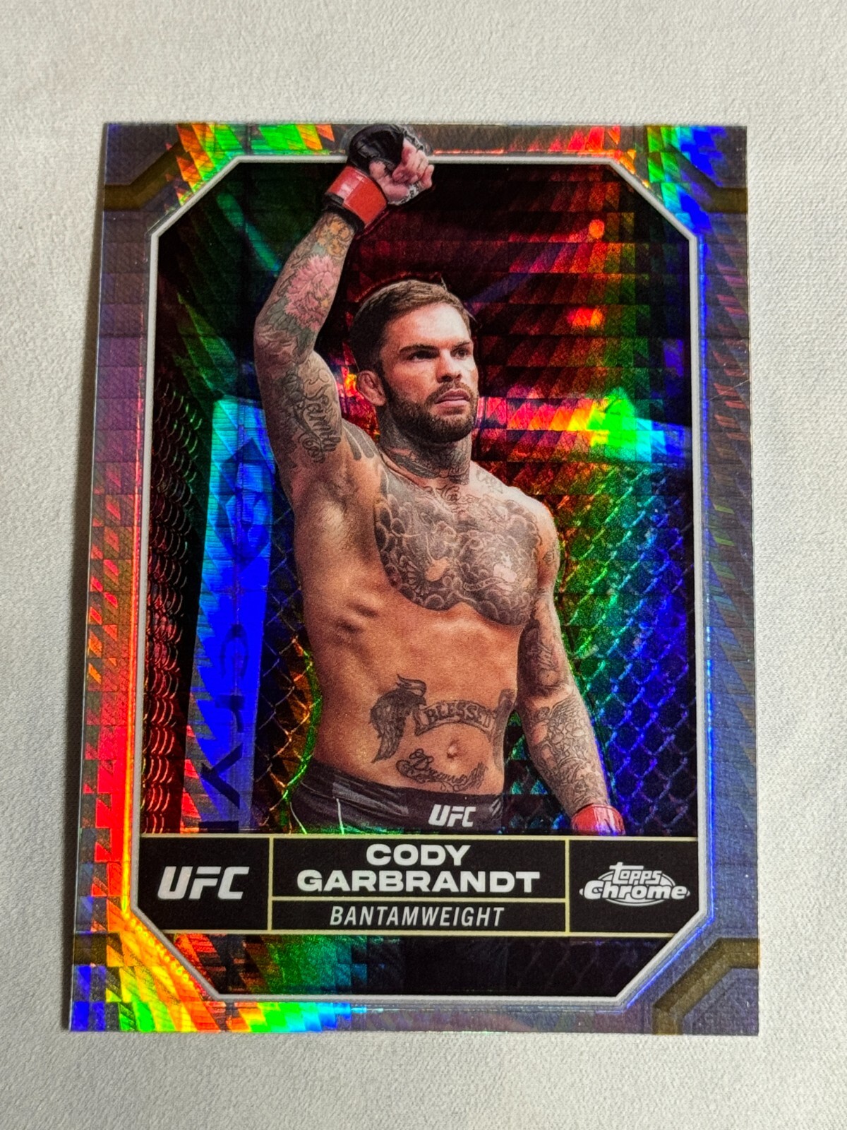 Cody Garbrandt 2024 Topps Chrome UFC Base #58 Prism Refractor