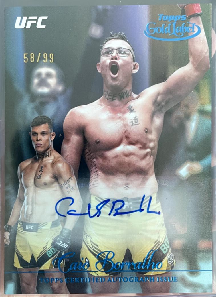 Caio Borralho 2024 Topps Gold Label UFC Gold Label Autographs #GLA-CBO Blue