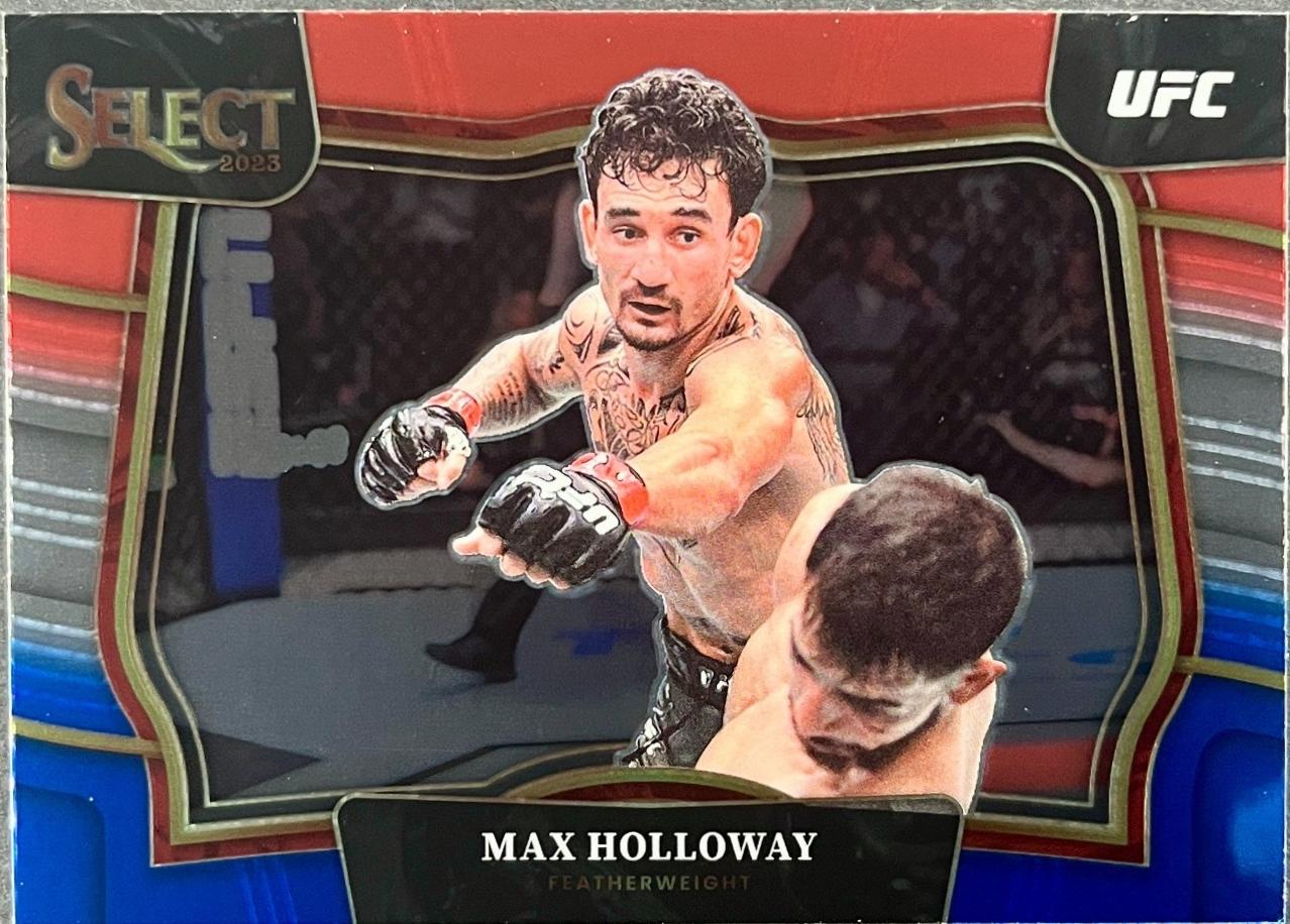 Max Holloway 2023 Panini Select UFC Octagonside #233 Red Blue Prizm