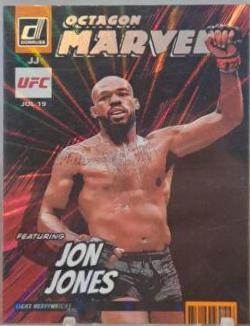Jon Jones 2023 Panini Donruss UFC Octagon Marvels #15 Purple Laser