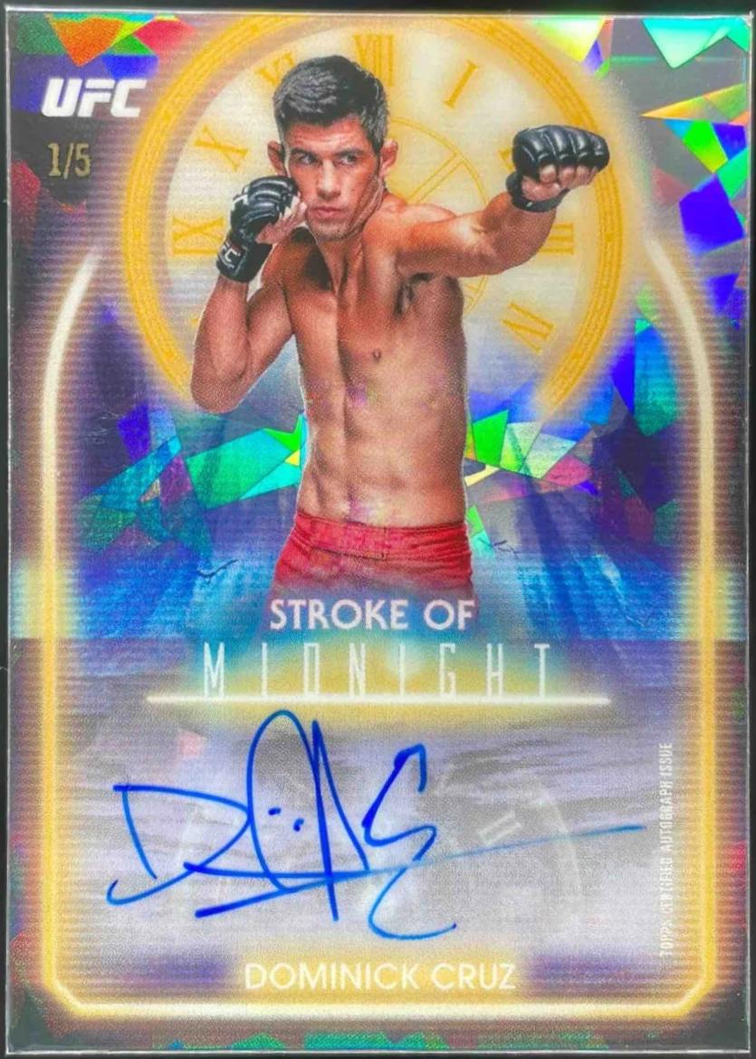 Dominick Cruz 2025 Topps Midnight UFC Stroke of Midnight Autographs #SMA-DC Daybreak