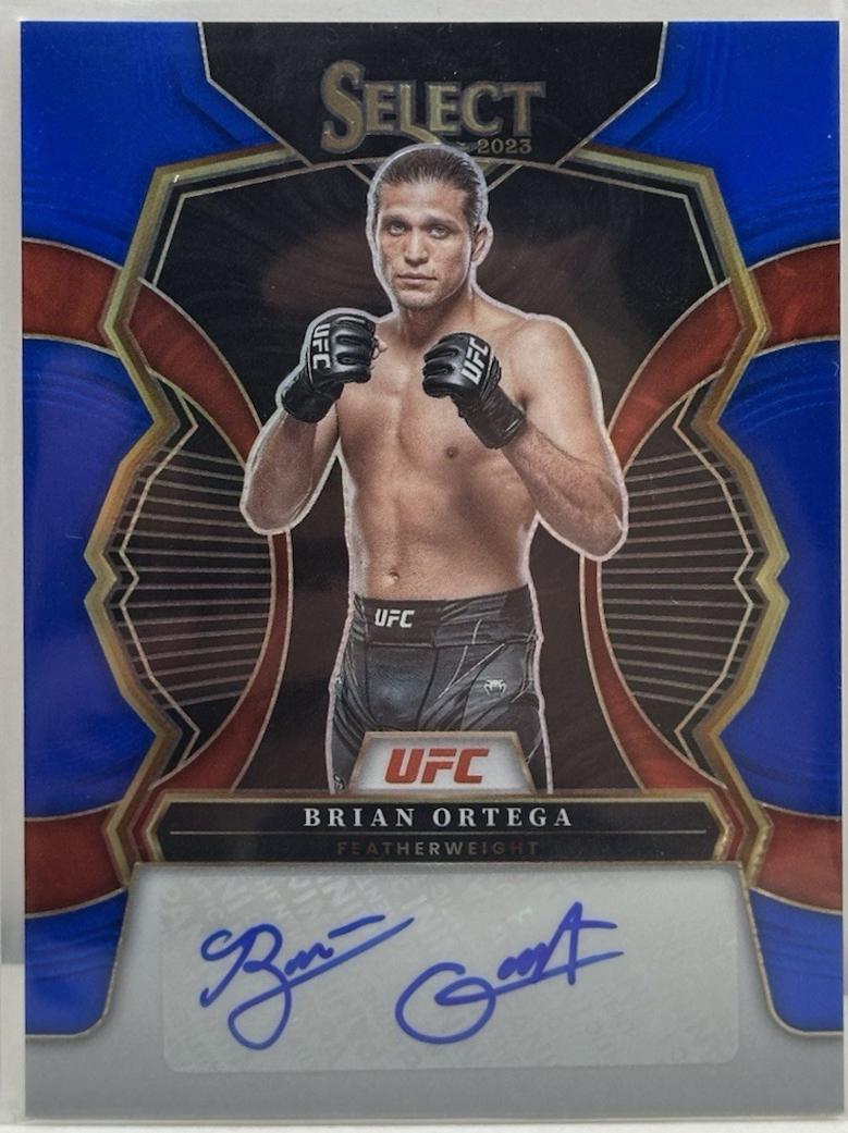 Brian Ortega 2023 Panini Select UFC Signatures #3 Blue