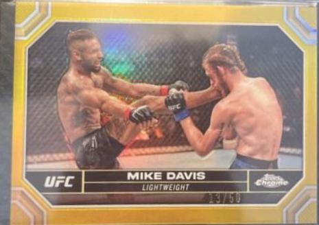 Mike Davis 2024 Topps Chrome UFC Base #139 Gold Refractor