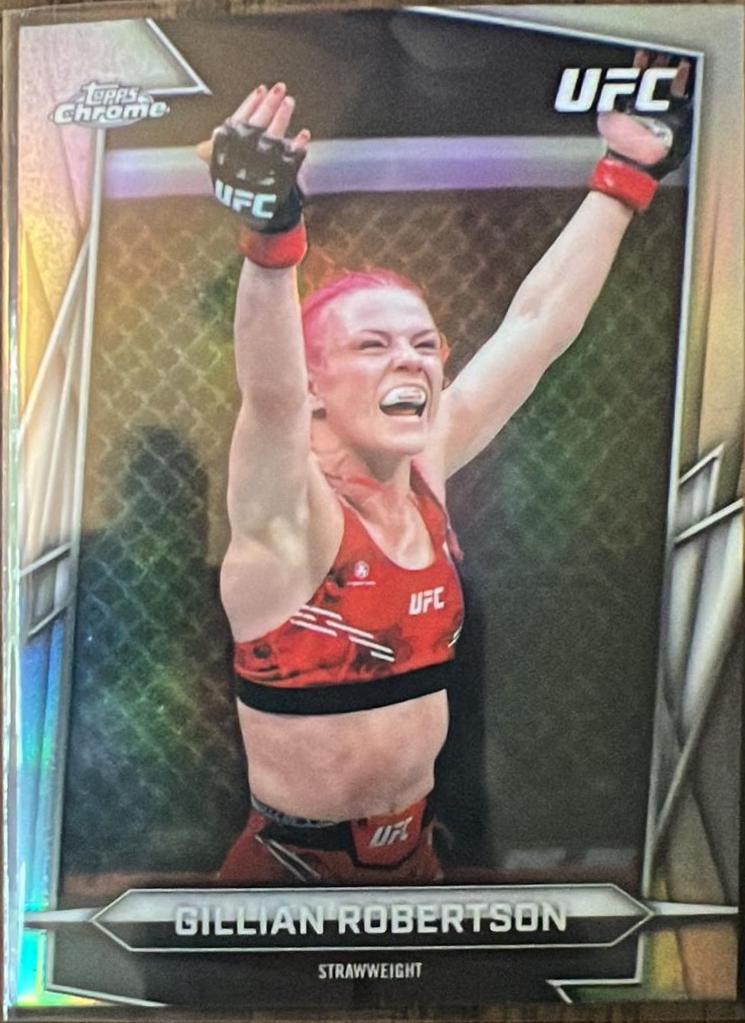 Gillian Robertson 2026 Topps Chrome UFC Base #136 Refractor
