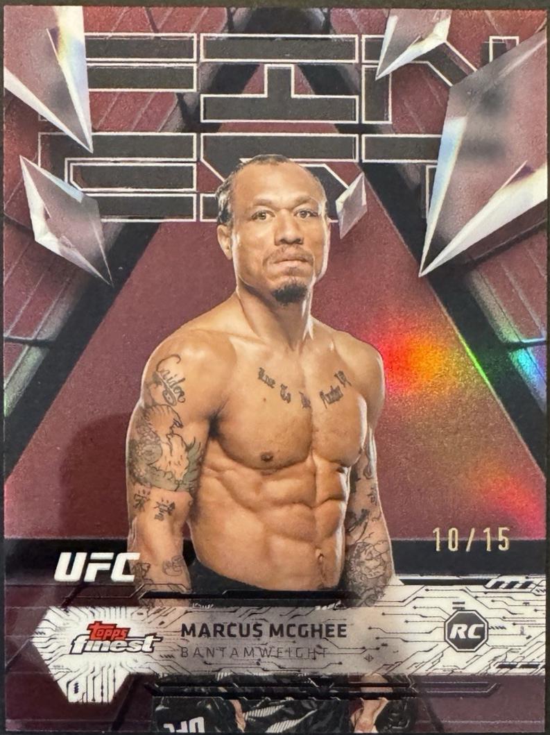 Marcus McGhee 2025 Topps Finest UFC Base Uncommon #137 Red Black Vapor Refractor