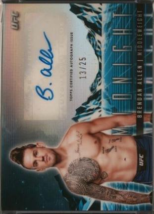 Brendan Allen 2024 Topps Midnight UFC Horizon Signatures #HS-BAN Moonrise