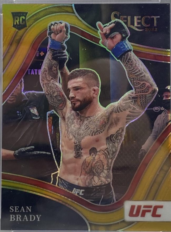 Sean Brady 2022 Panini Select UFC Octagonside #254 Gold