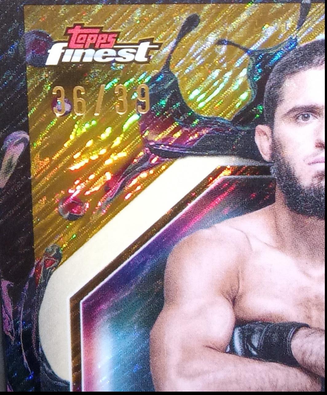 Islam Makhachev 2024 Topps Finest UFC Base Rare #293 Gold Shimmer Refractor