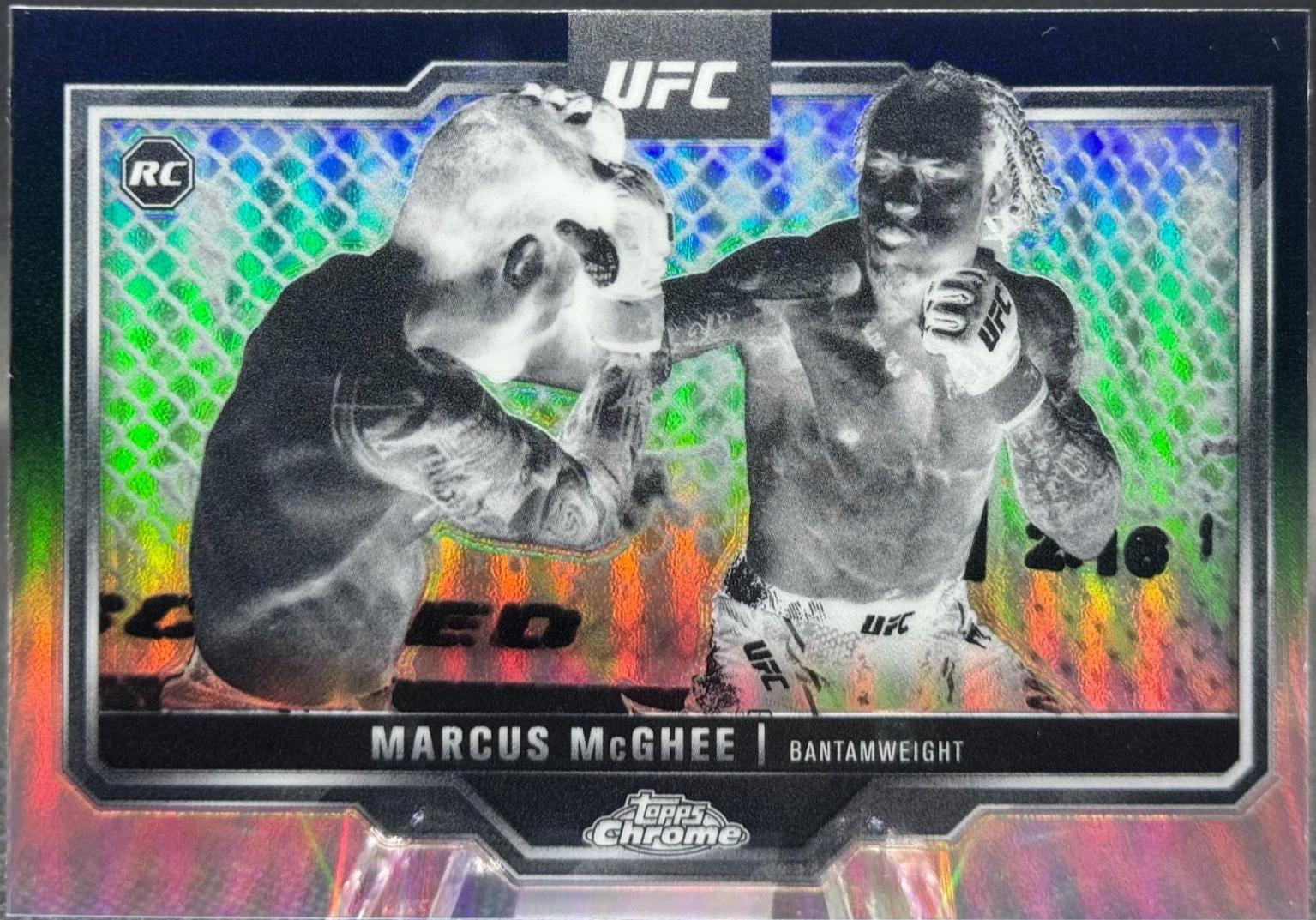 Marcus McGhee 2025 Topps Chrome UFC Base #121 Negative Refractor