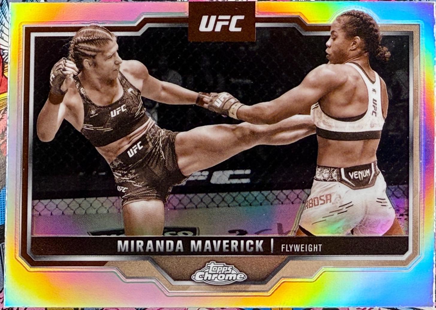 Miranda Maverick 2025 Topps Chrome UFC Base #5 Sepia Refractor