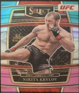 Nikita Krylov 2022 Panini Select UFC Concourse #58 Teal and Pink