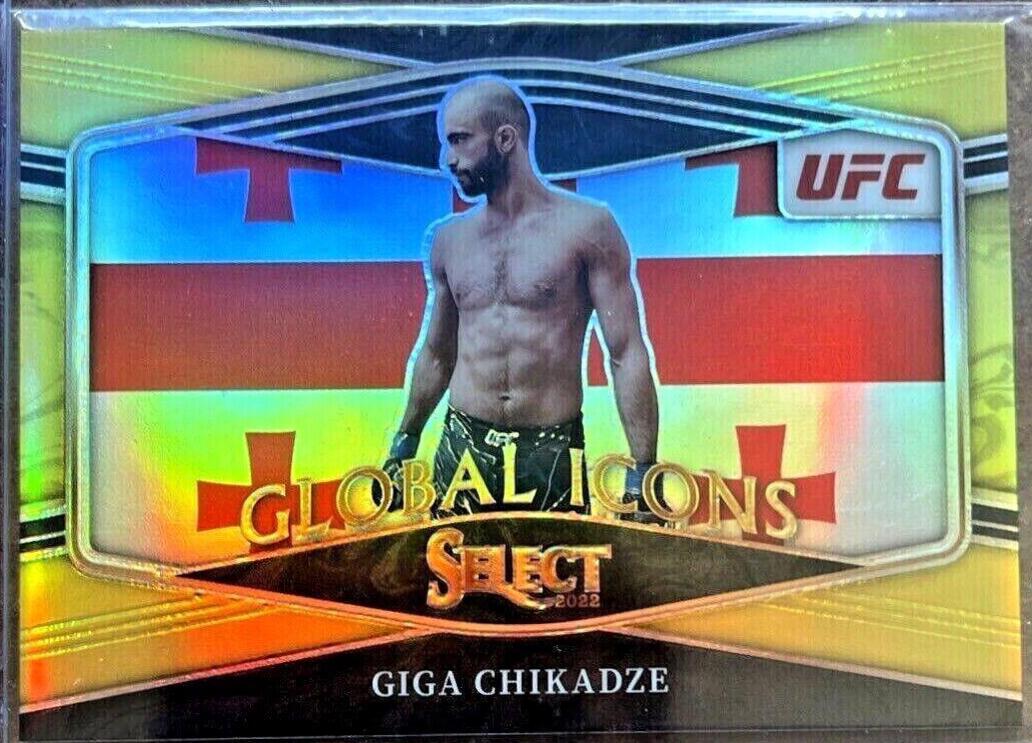 Giga Chikadze 2022 Panini Select UFC Global Icons #18 Gold