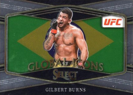 Gilbert Burns 2022 Panini Select UFC Global Icons #13 Black