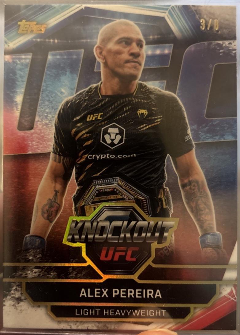 Alex Pereira 2026 Topps Knockout UFC Base #24 Holo Gold