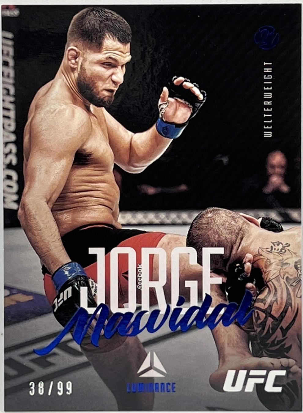 Jorge Masvidal 2021 Panini Chronicles UFC Base Luminance #55 Blue