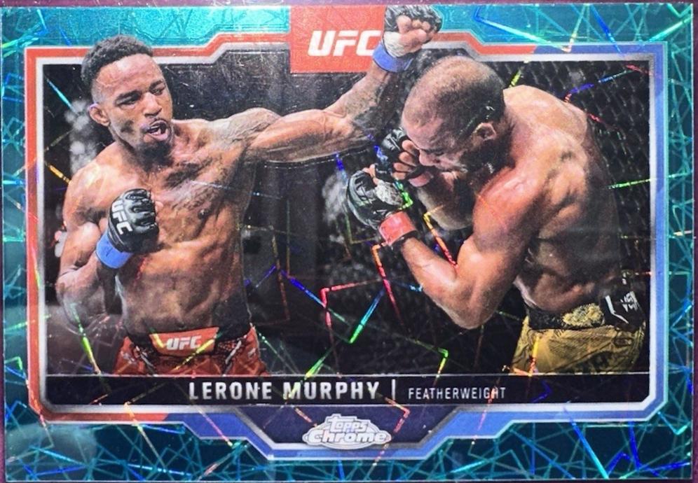 Lerone Murphy 2025 Topps Chrome UFC Base #15 Teal Lazer Refractor