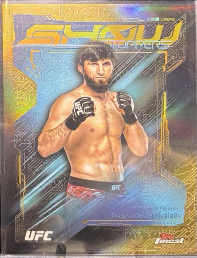 Magomed Ankalaev 2025 Topps Finest UFC Showstoppers #SS-19 Gold Refractor