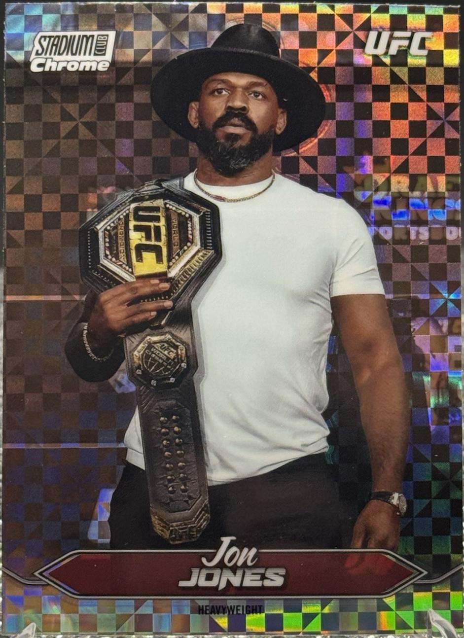 Jon Jones 2025 Topps Stadium Club UFC Base Chrome #C-100 X-Fractor